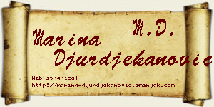 Marina Đurđekanović vizit kartica